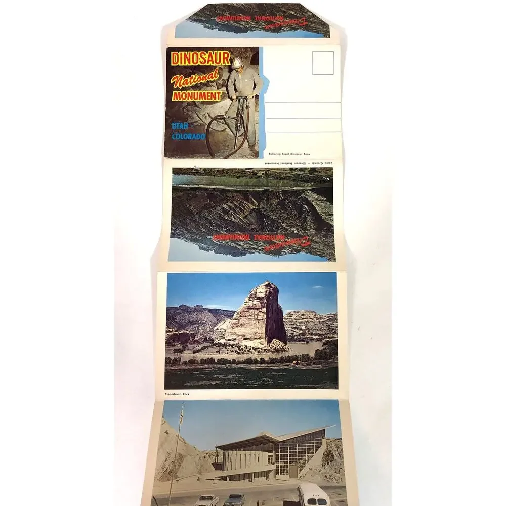 Dinosaur National Monument Photo Book Mail Vintage 1970s Utah-Colorado Postcard